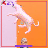 Cute Pink Leopard Foil Balloons For Jungle / Safari Theme Decoration and Celebration