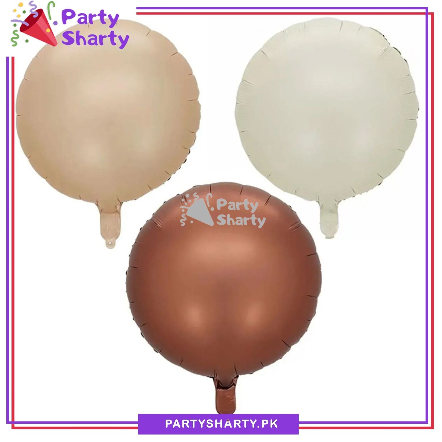 Plain Round Foil Balloon For Teddy Bear Theme Party Decoration And Celebration