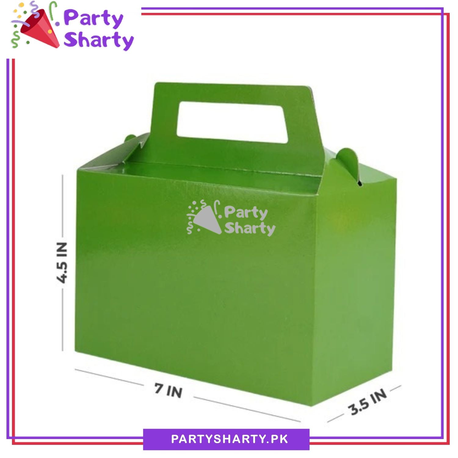 Plain Solid Color Favor / Goody Boxes Pack of 10 For Birthday and Event Celebration