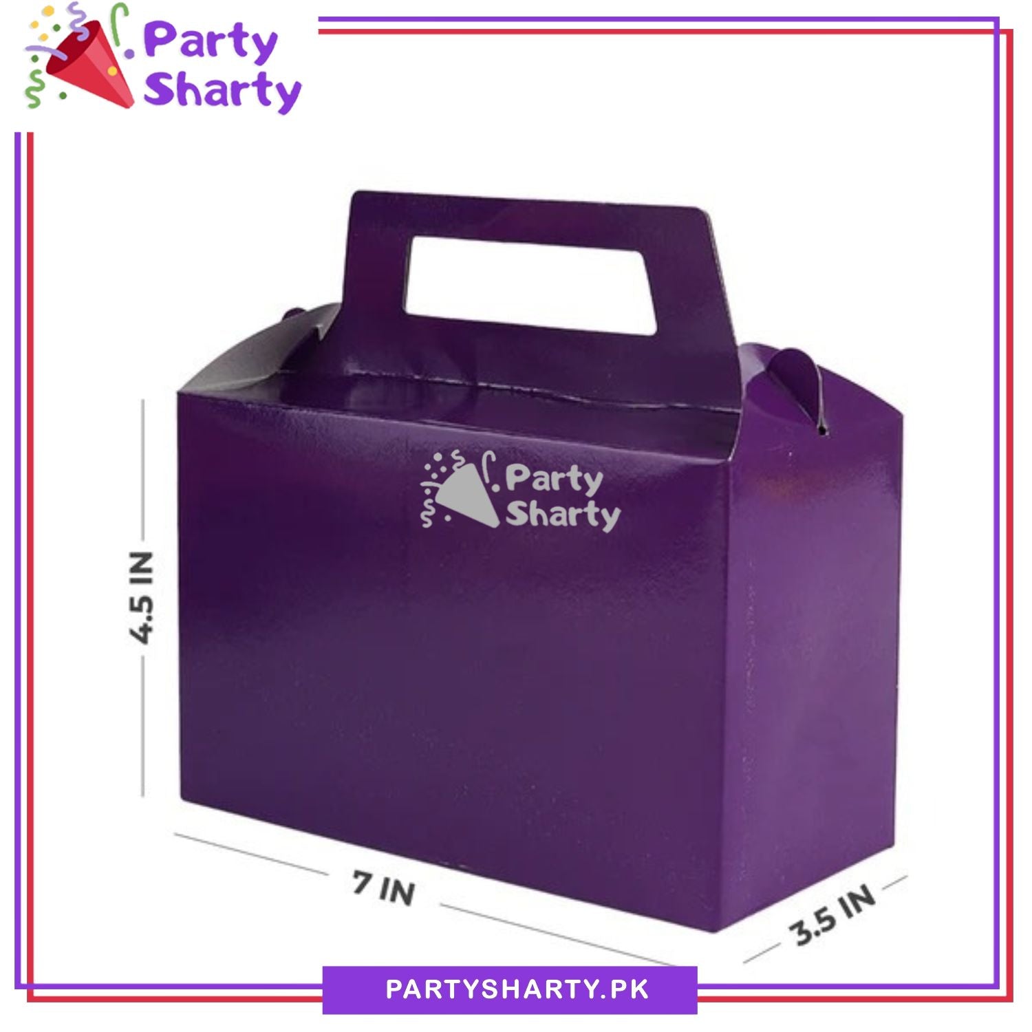 Plain Solid Color Favor / Goody Boxes Pack of 10 For Birthday and Event Celebration
