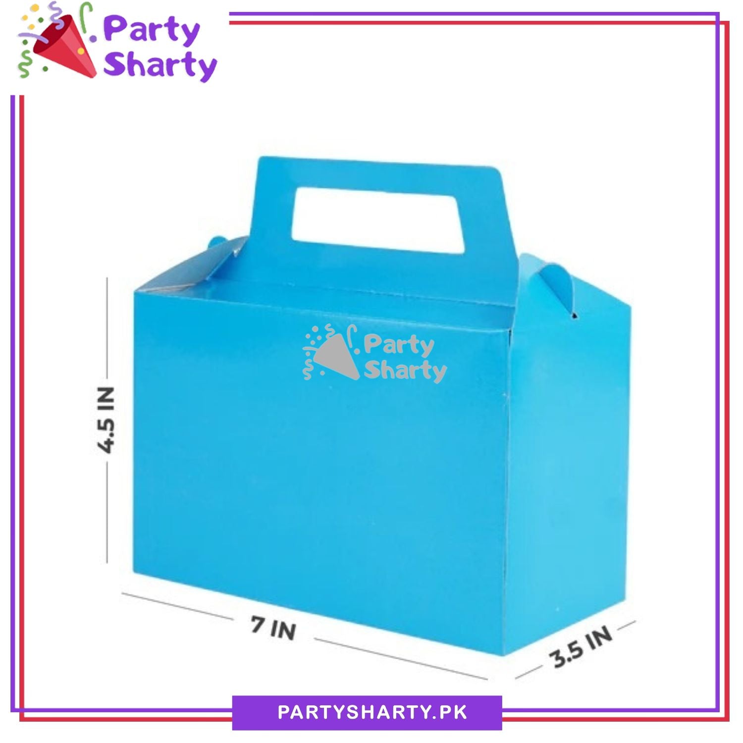 Plain Solid Color Favor / Goody Boxes Pack of 10 For Birthday and Event Celebration