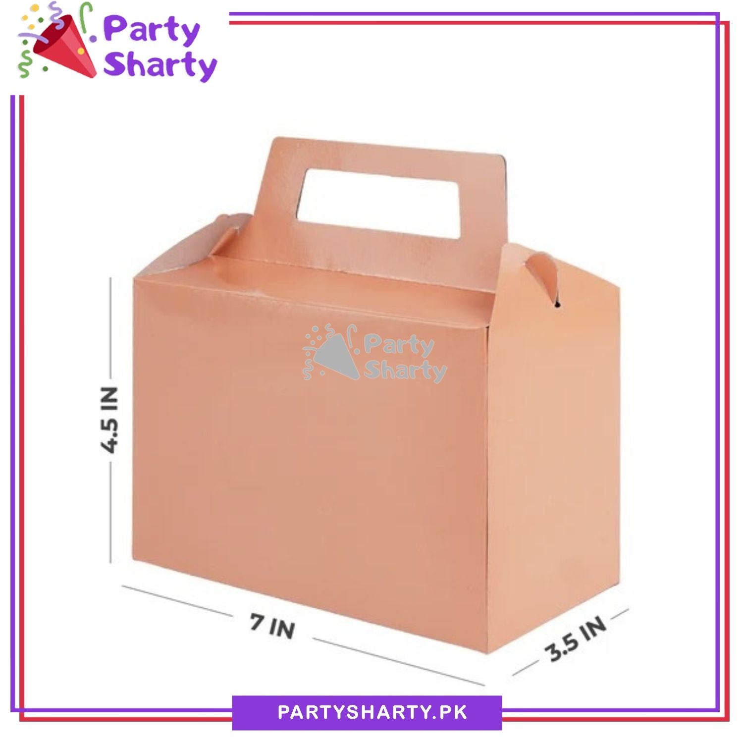 Plain Solid Color Favor / Goody Boxes Pack of 10 For Birthday and Event Celebration