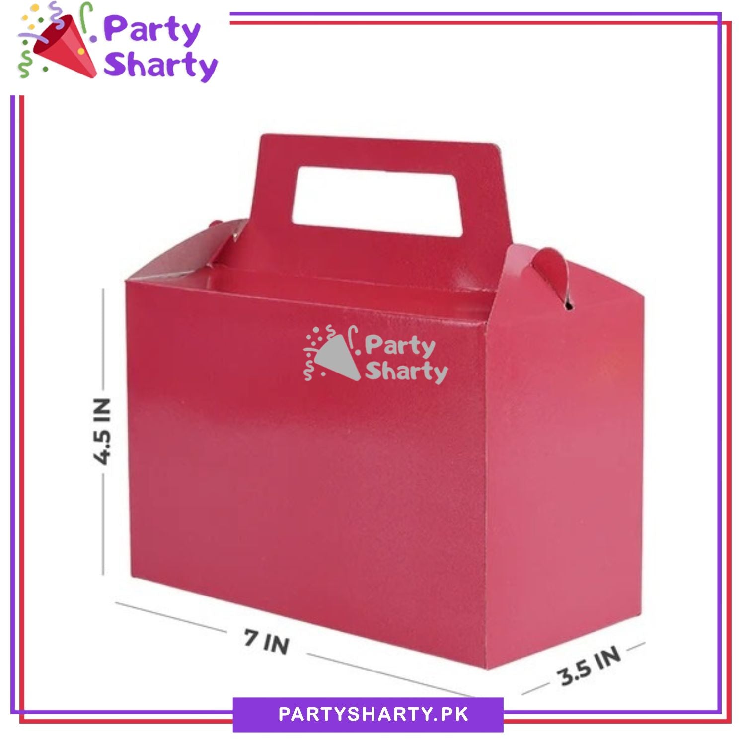 Plain Solid Color Favor / Goody Boxes Pack of 10 For Birthday and Event Celebration