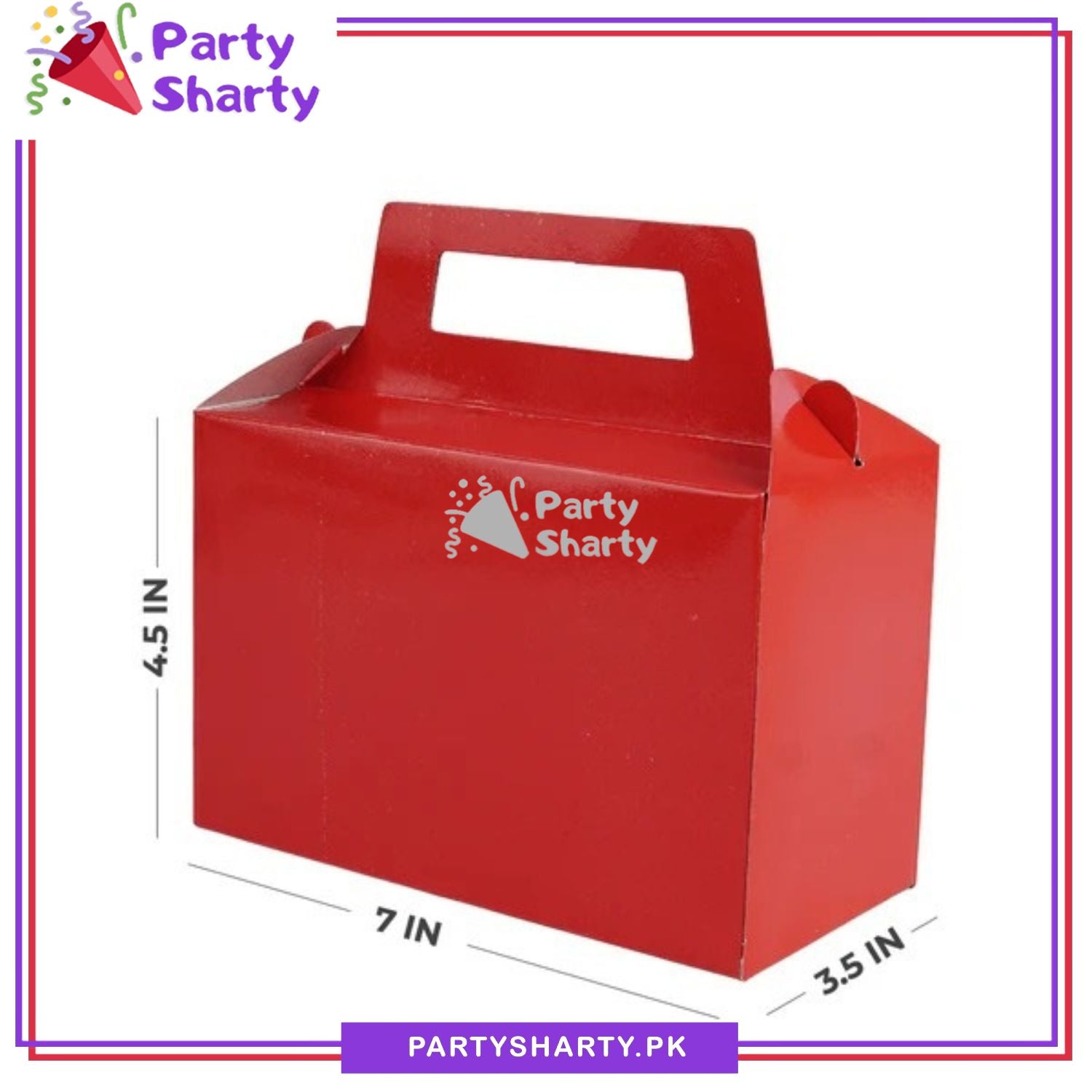 Plain Solid Color Favor / Goody Boxes Pack of 10 For Birthday and Event Celebration