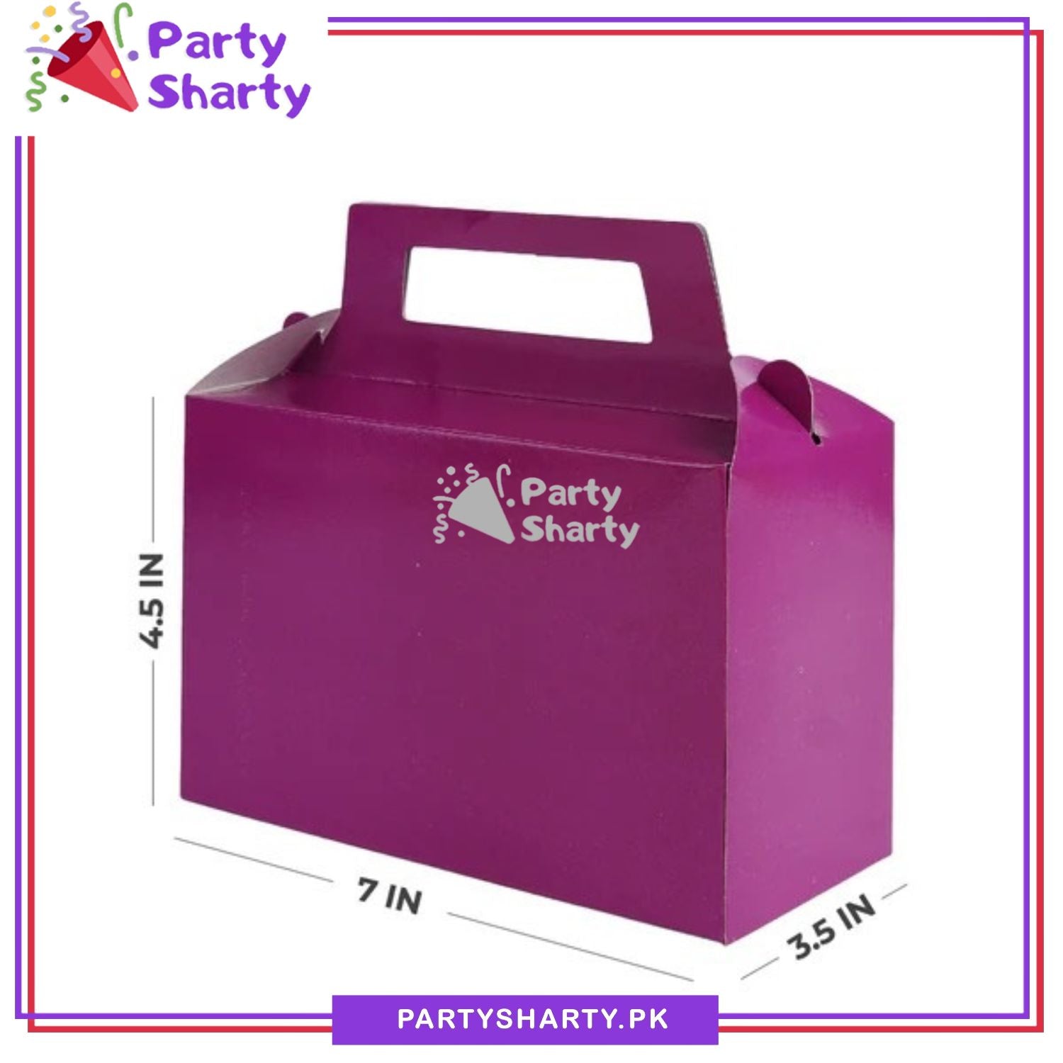 Plain Solid Color Favor / Goody Boxes Pack of 10 For Birthday and Event Celebration