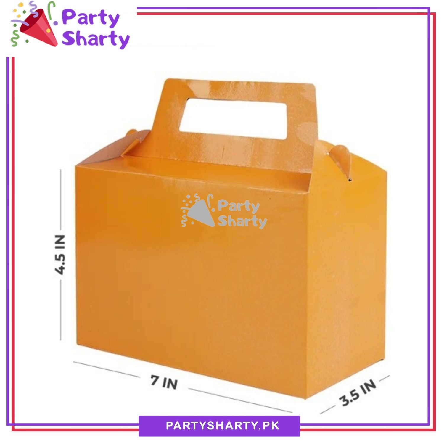 Plain Solid Color Favor / Goody Boxes Pack of 10 For Birthday and Event Celebration
