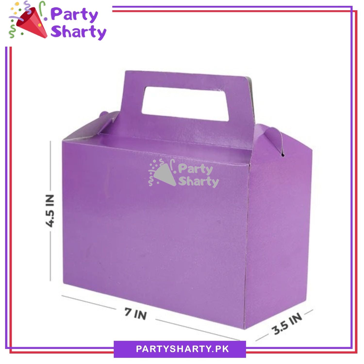 Plain Solid Color Favor / Goody Boxes Pack of 10 For Birthday and Event Celebration