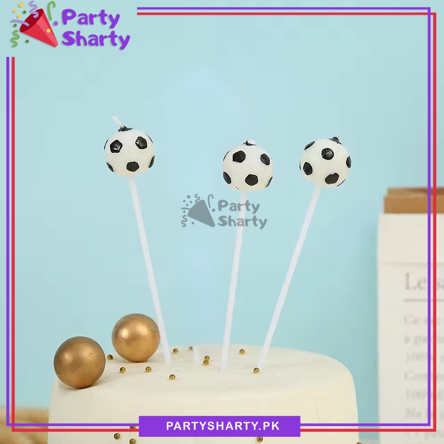 Playful Soccer / Football Theme Birthday Candle For Party Celebrations