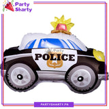 Police Car Foil Balloon for Police / Transport Theme Birthday Party Decoration and Celebration