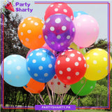 Polka Dots Latex Balloons Pack of 25 For Party Decoration