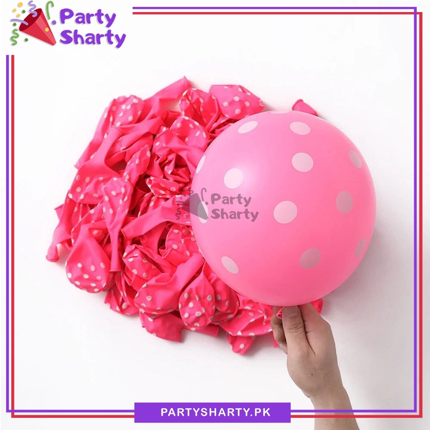 Polka Dots Latex Balloons Pack of 25 For Party Decoration