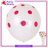 Polka Dots Latex Balloons Pack of 25 For Party Decoration