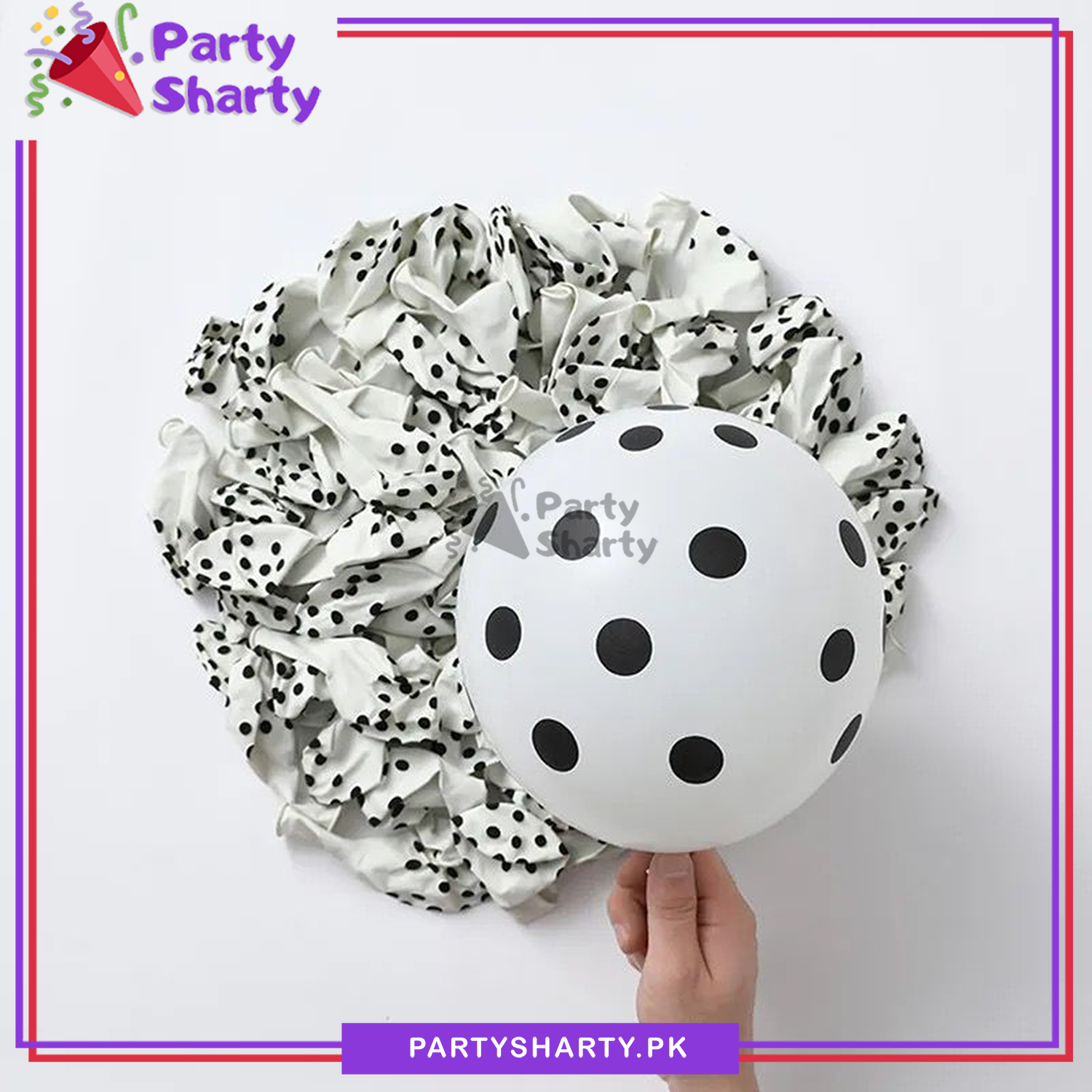 Polka Dots Latex Balloons Pack of 25 For Party Decoration