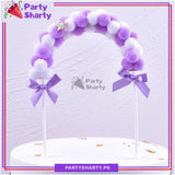 Pom Pom Arch Style Cake Toppers For Pastel Princess Party Decorations & Celebrations