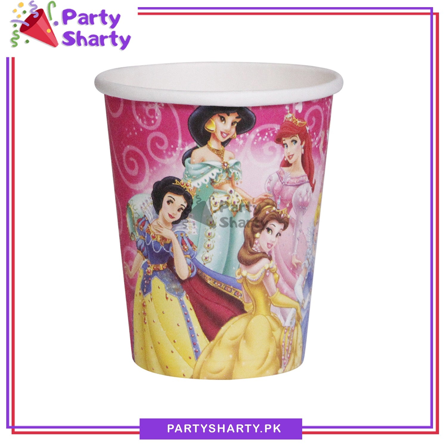 Princess Theme Birthday Party Paper Cups / Glass For Themed Based Party Supplies and Decorations