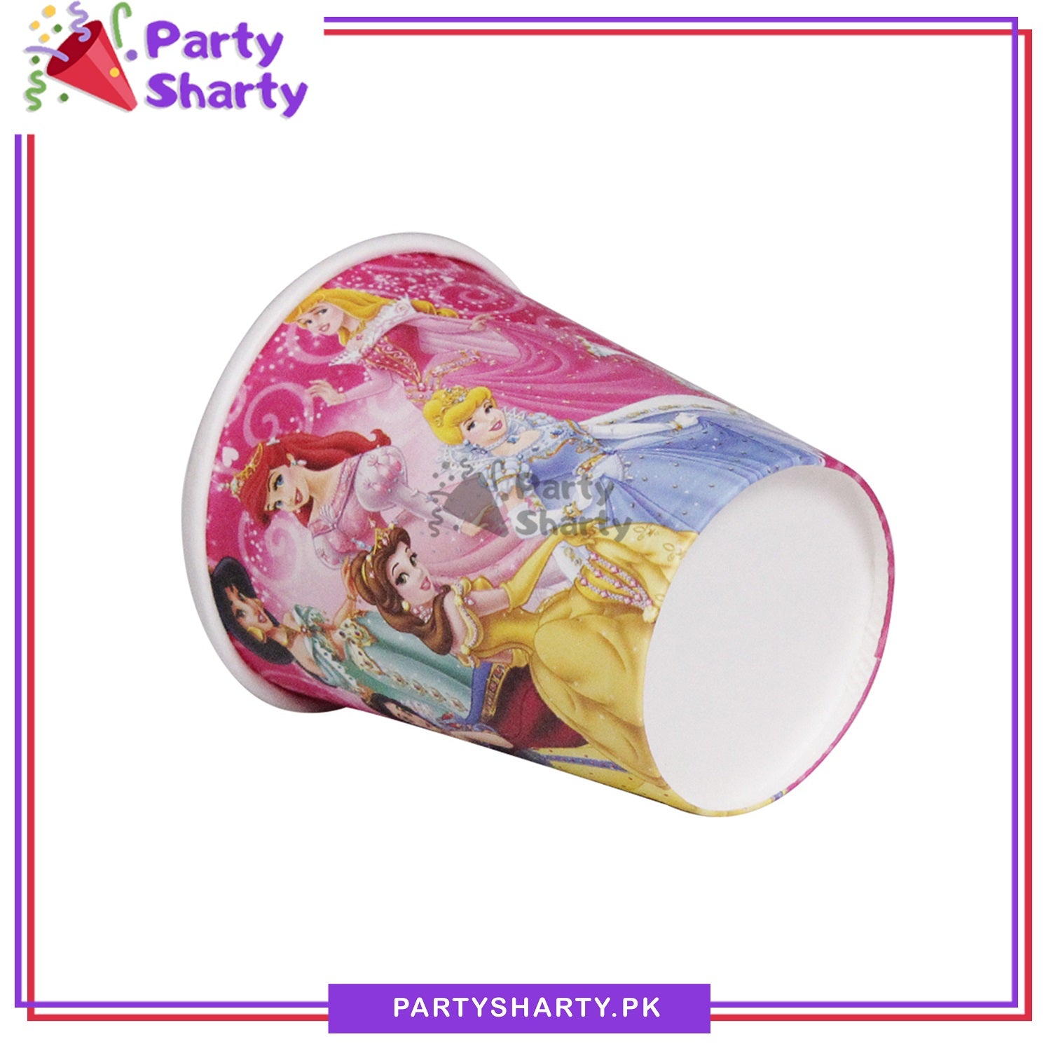 Princess Theme Birthday Party Paper Cups / Glass For Themed Based Party Supplies and Decorations