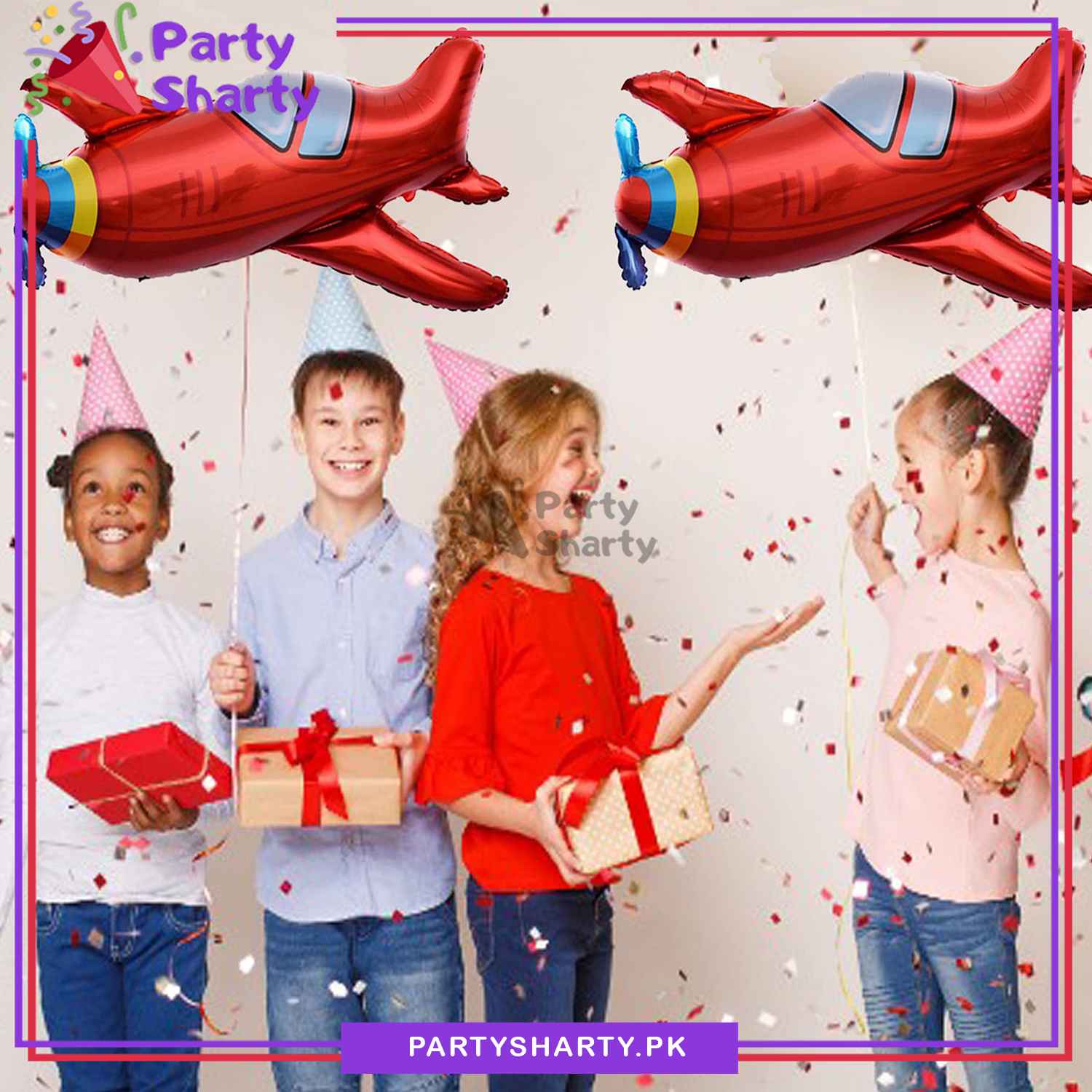 Propeller Aircraft Foil Balloons For Aircraft / Space Theme Party and Decoration