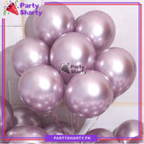 Metallic Chrome Balloons (Pack of 10) For Birthday, Wedding, Anniversary, Baby Shower Party Decoration