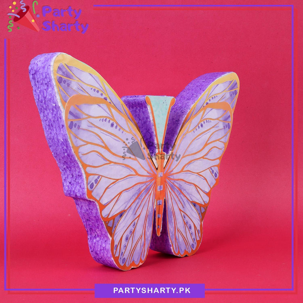 Purple Butterfly Thermocol Standee For Butterfly Theme Based Birthday