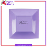 9 inches Square Shaped Disposable Plastic Plate Pack of 10 For Party Decoration & Celebrations