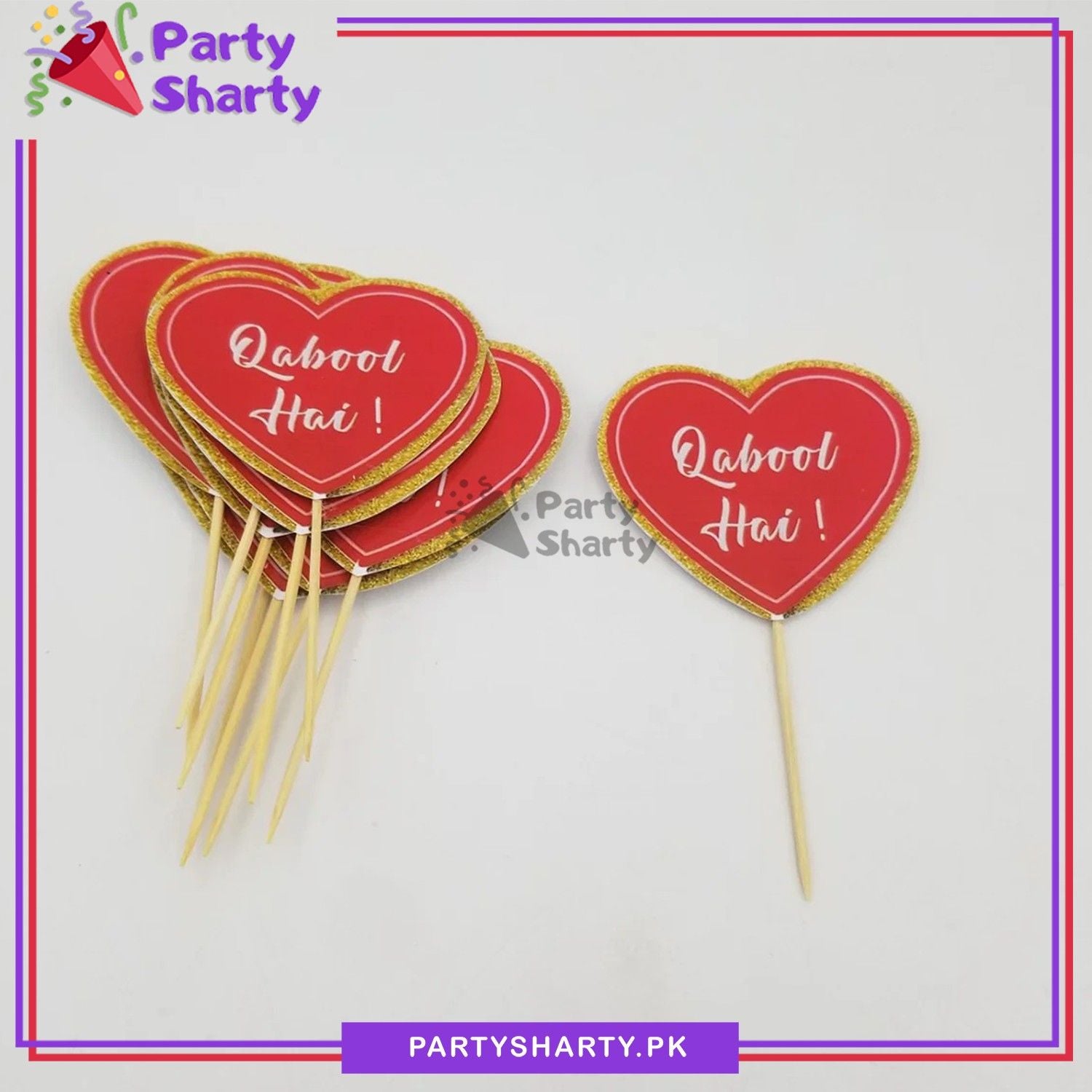Qabool Hai Cup Cake Topper for Nikkah / Wedding Decoration