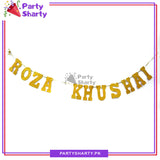 ROZA KHUSHAI Glitter Foamic Banner For First Roza Theme Decoration and Celebration