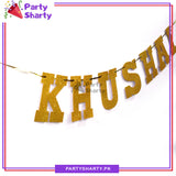 ROZA KHUSHAI Glitter Foamic Banner For First Roza Theme Decoration and Celebration