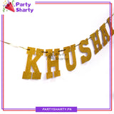 ROZA KHUSHAI Glitter Foamic Banner For First Roza Theme Decoration and Celebration