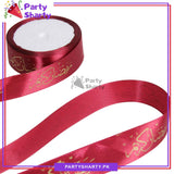 Ramadan Kareem Printed Ribbon Roll For Ramadan Gift Decoration