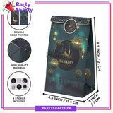 6pcs / Set Ramadan Mubarak Treat / Goody Bags with Stickers, Ramadan Party Favor Bags for Ramadan Giveaways