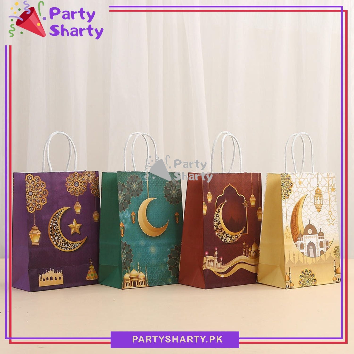 Ramadan / Eid Kraft Paper / Goody Bags, Ramadan Iftar & Eid Milan Party Favor Bags for Giveaways