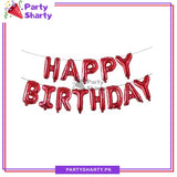 Happy Birthday Foil Balloon Banner for Decoration and Birthday Celebration