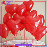Red Heart Shaped Latex Balloons For Birthday, Wedding, Anniversary & Valentine Party Decoration