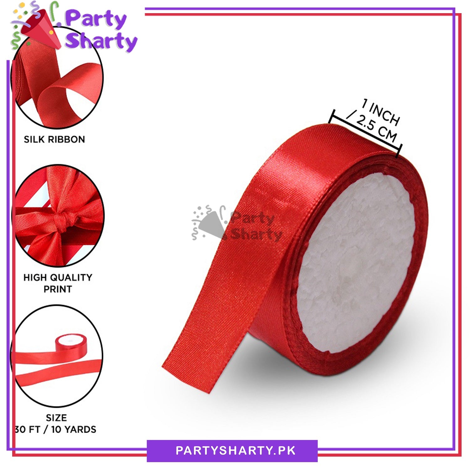 Satin Ribbon Roll For Birthday, Anniversary, Bridal Shower, Baby Shower and Gift Decoration