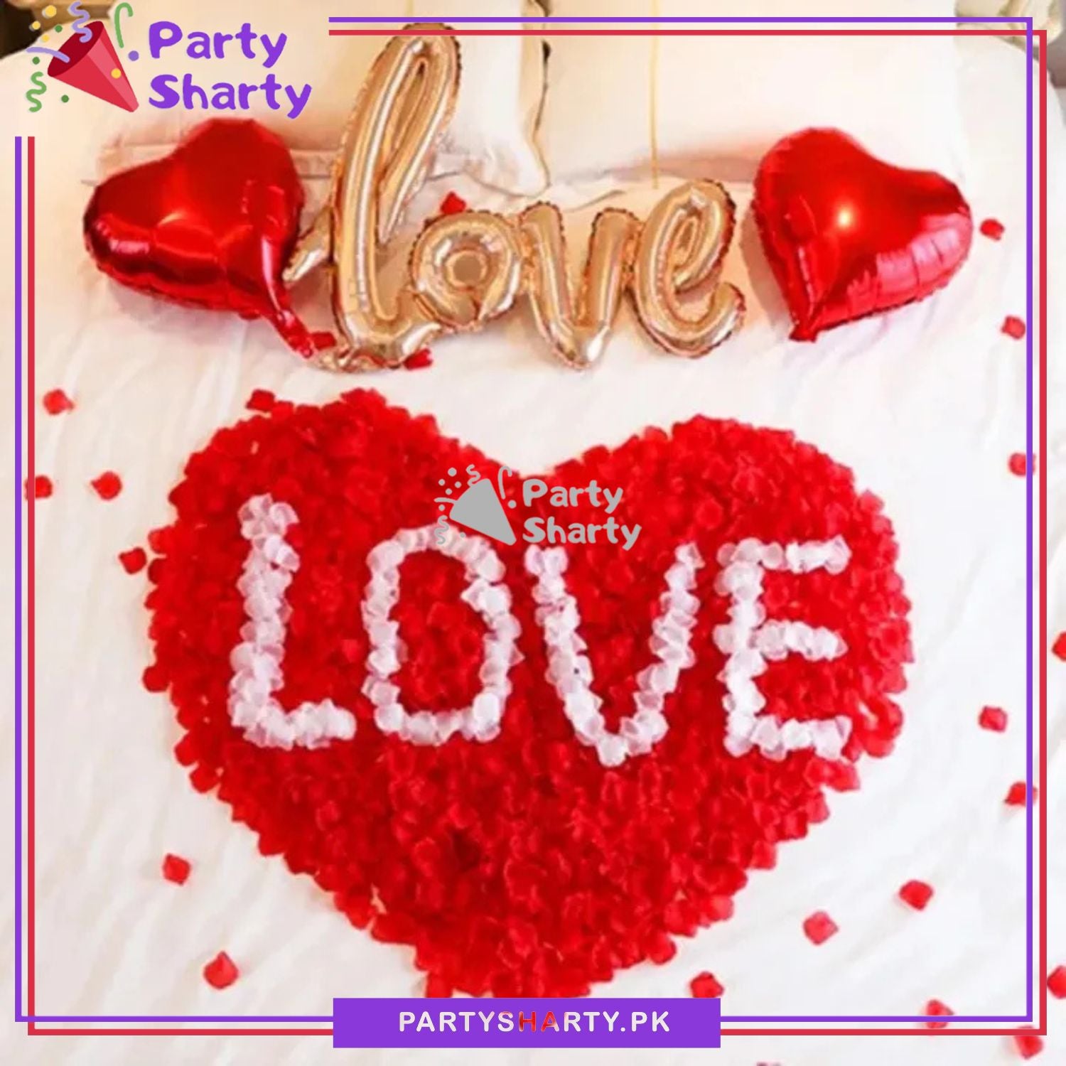 Red Artificial Flower Petals For Wedding, Bridal Shower, Anniversary Celebration