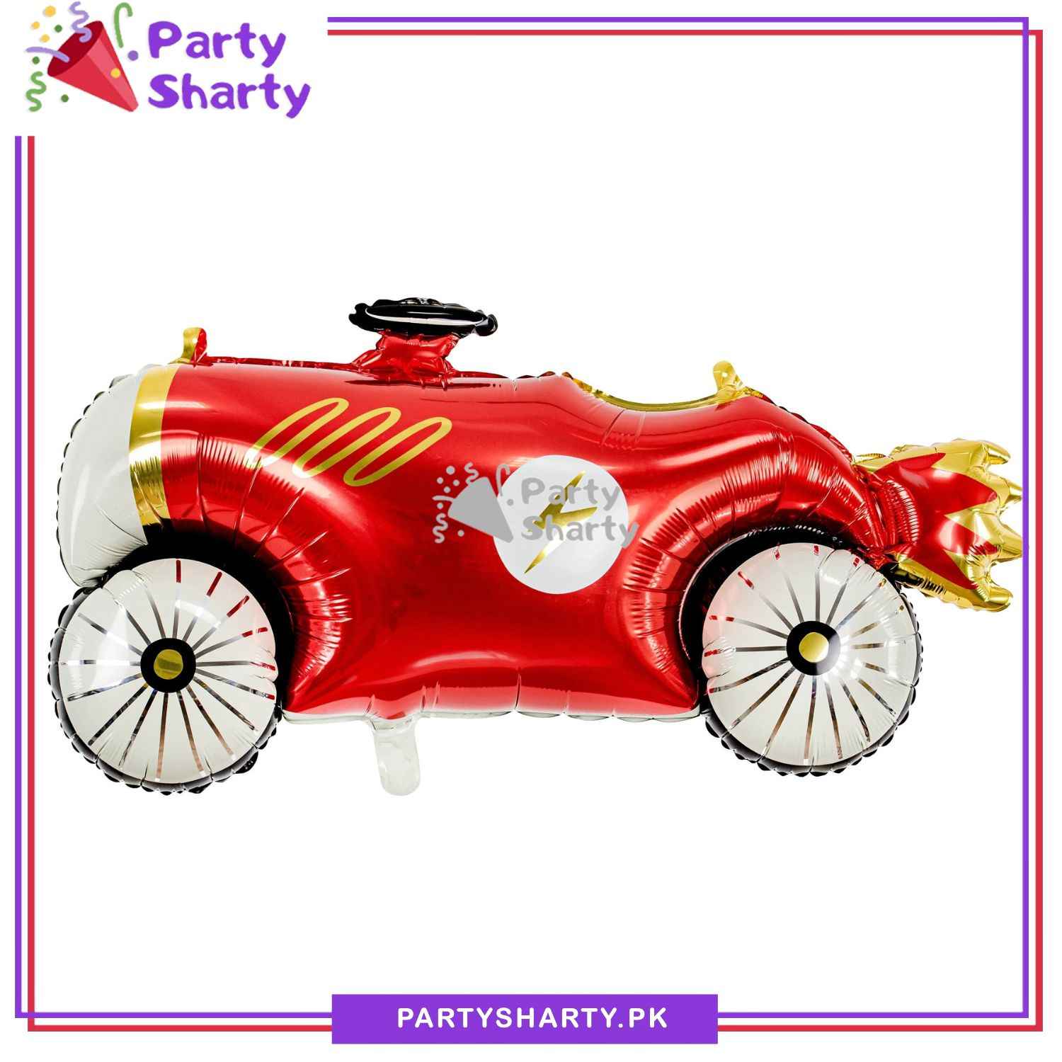Red Vintage Car Foil Balloon For Racing Car / Too Fast Theme Birthday Party Decoration