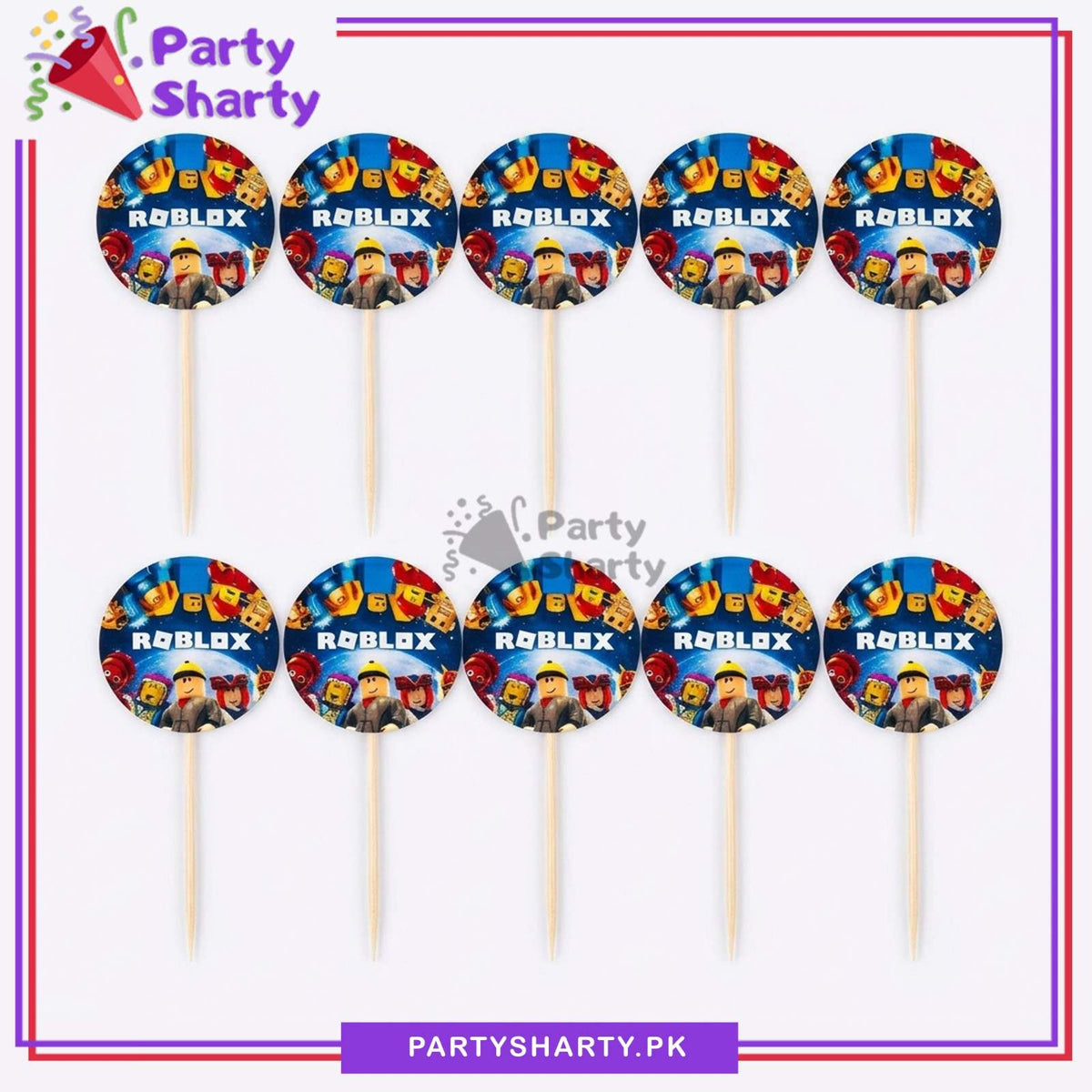 Roblox Theme Cup Cake Topper For Theme Party Decoration
