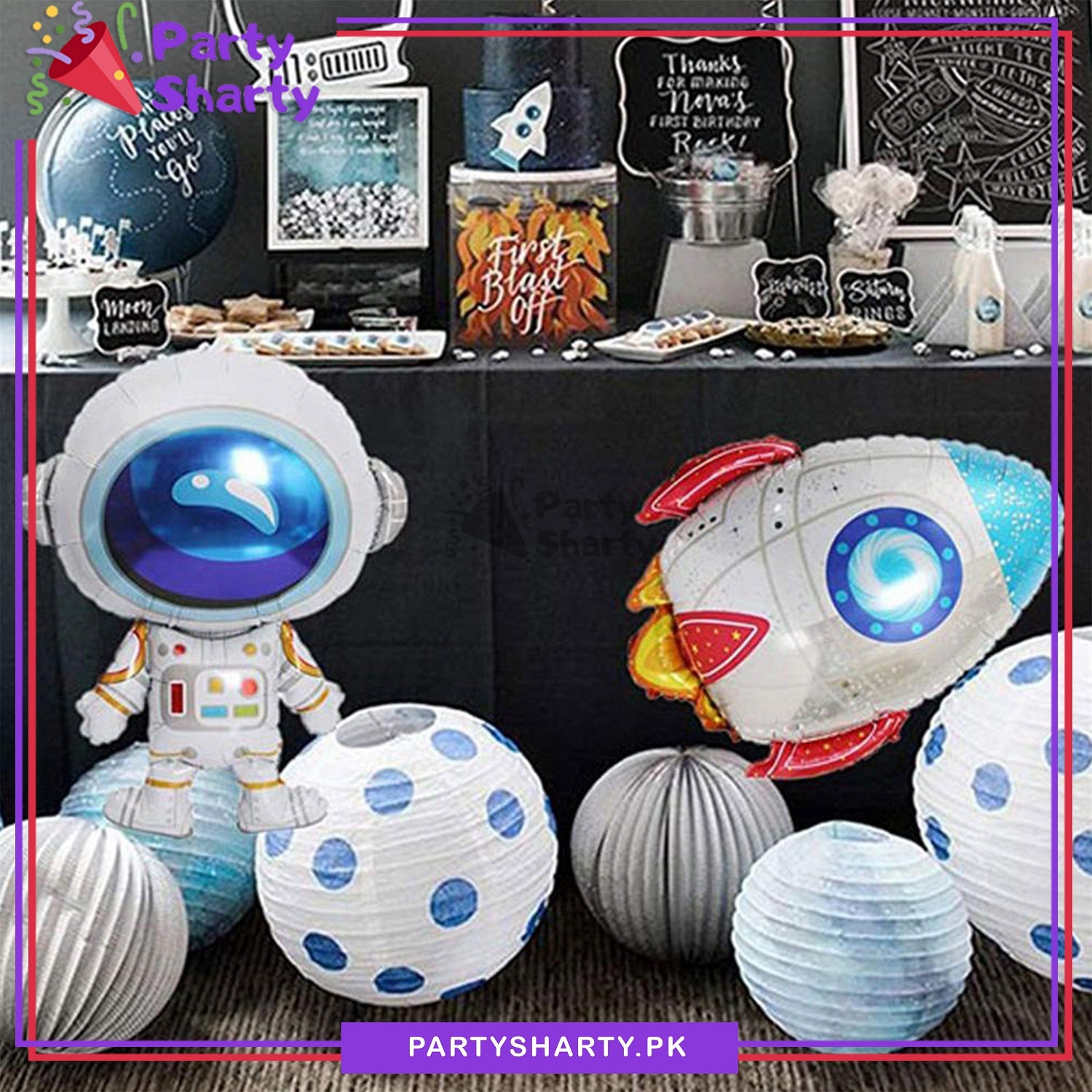 Small Rocket / Spaceman Shaped Foil Balloons For Space Theme Theme Party Decoration and Celebration