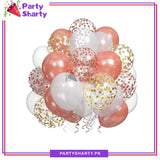 30pcs / Pack Black & Golden Metallic Balloons with Confetti Balloons For Party Decoration & Celebrations