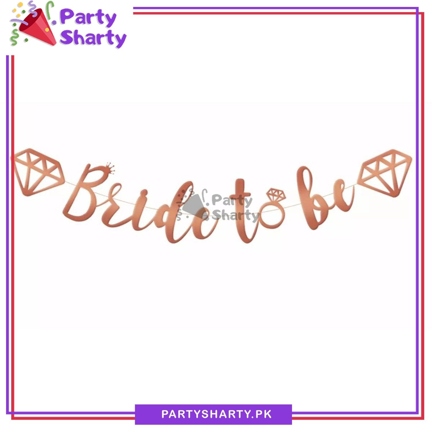 Bride to Be Scripted Banner Bunting For Bridal Shower Party Decoration and Celebration