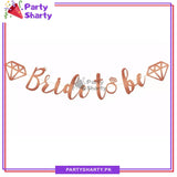 Bride to Be Scripted Banner Bunting For Bridal Shower Party Decoration and Celebration