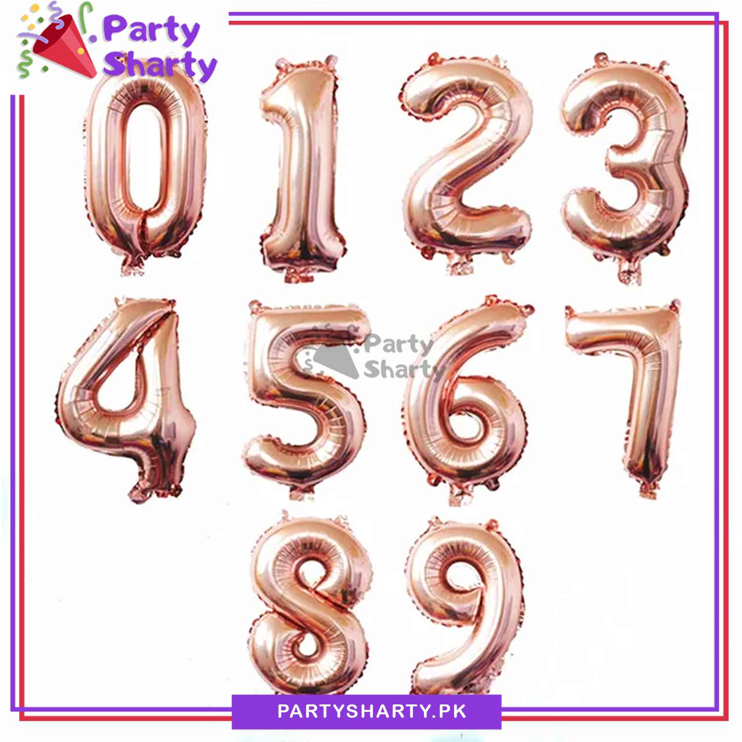 Rose Gold Number Foil Balloon - Jumbo Size (40 inches) for Birthday / Anniversary Party Decoration and Celebration