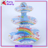D-2 Unicorn Cupcake Stand For Unicorn Theme Party Decoration and Celebration
