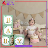 Sage Green BABY Box, DIY Baby Boxes for First Birthday, Welcome Baby, Gender Reveal, Baby Shower Party Decorations
