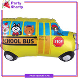 1pc/set School Bus Shaped Foil Balloons For Cocomelon Theme Birthday Party Decoration and Celebration
