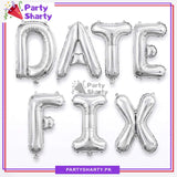 Date Fix Foil Balloon Banner For Engagement / Baat Pakki Theme Decoration & Celebration