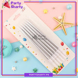 6pcs/Set Long Pencil Birthday Cake Candles For Birthday Party Decoration & Celebrations