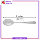 Glittered Classic Heavy Duty Plastic Spoons Set For Birthday, Anniversary, Wedding Party Decoration and Celebration