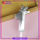Silver Number Candle Crown Style For Party Decoration & Celebration
