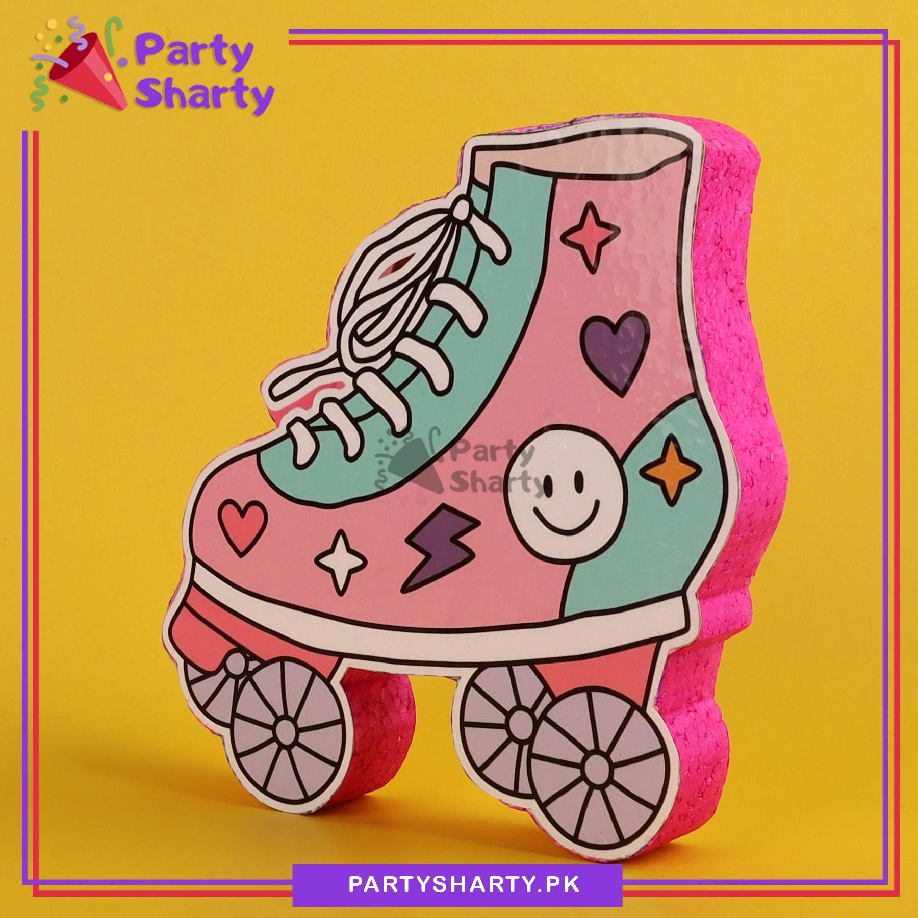 Skate Shoe Thermocol Standee For Barbie Theme Based Birthday Celebration and Party Decoration